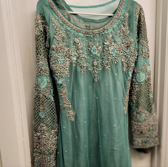 Dresses & Skirts - Elegant Embellished Dress in Light Blue Color